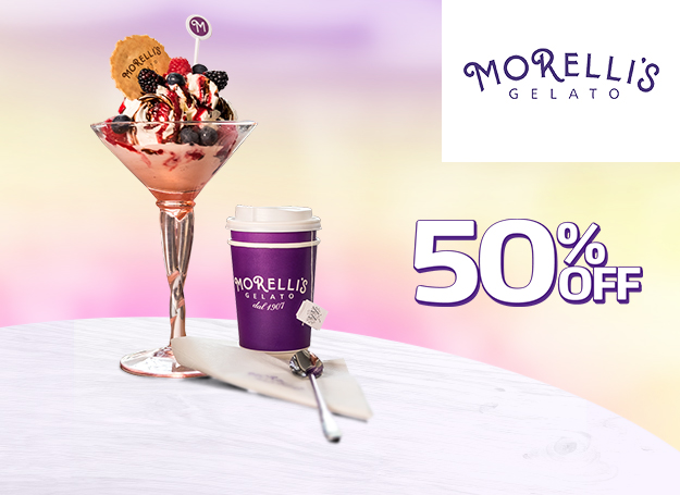 50% OFF at Morelli’s Gelato